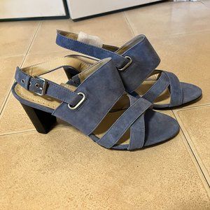 Adrienne Vittadini Blue Fine Leather/Suede Upper Heels - 8.5M